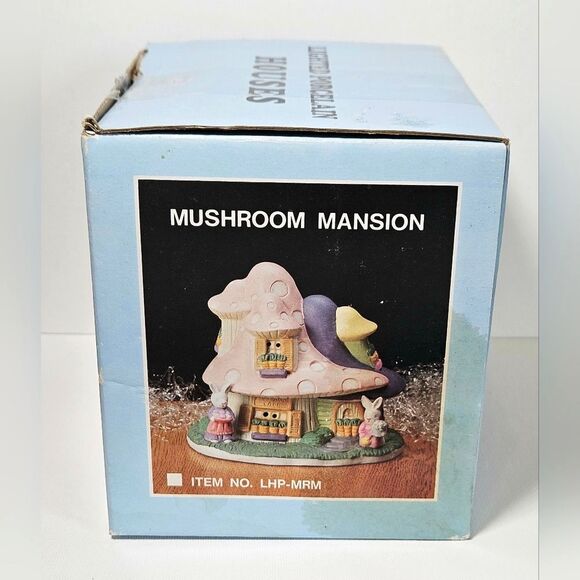 Lighted Porcelain Bunny Tidy Treehouse Figurine Home Decor - Picture 12 of 13